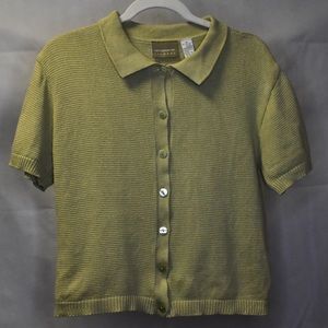 Liz Claiborne Knitted Button Down Top